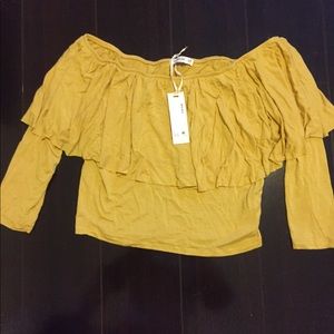 Cotton On Yellow off the shoulder top